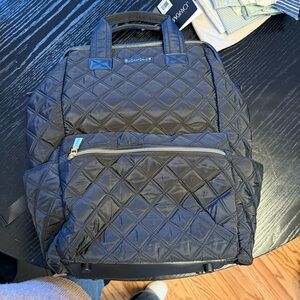 Joan and David Diamond Quilted Nylon Diaper Bag